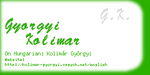 gyorgyi kolimar business card